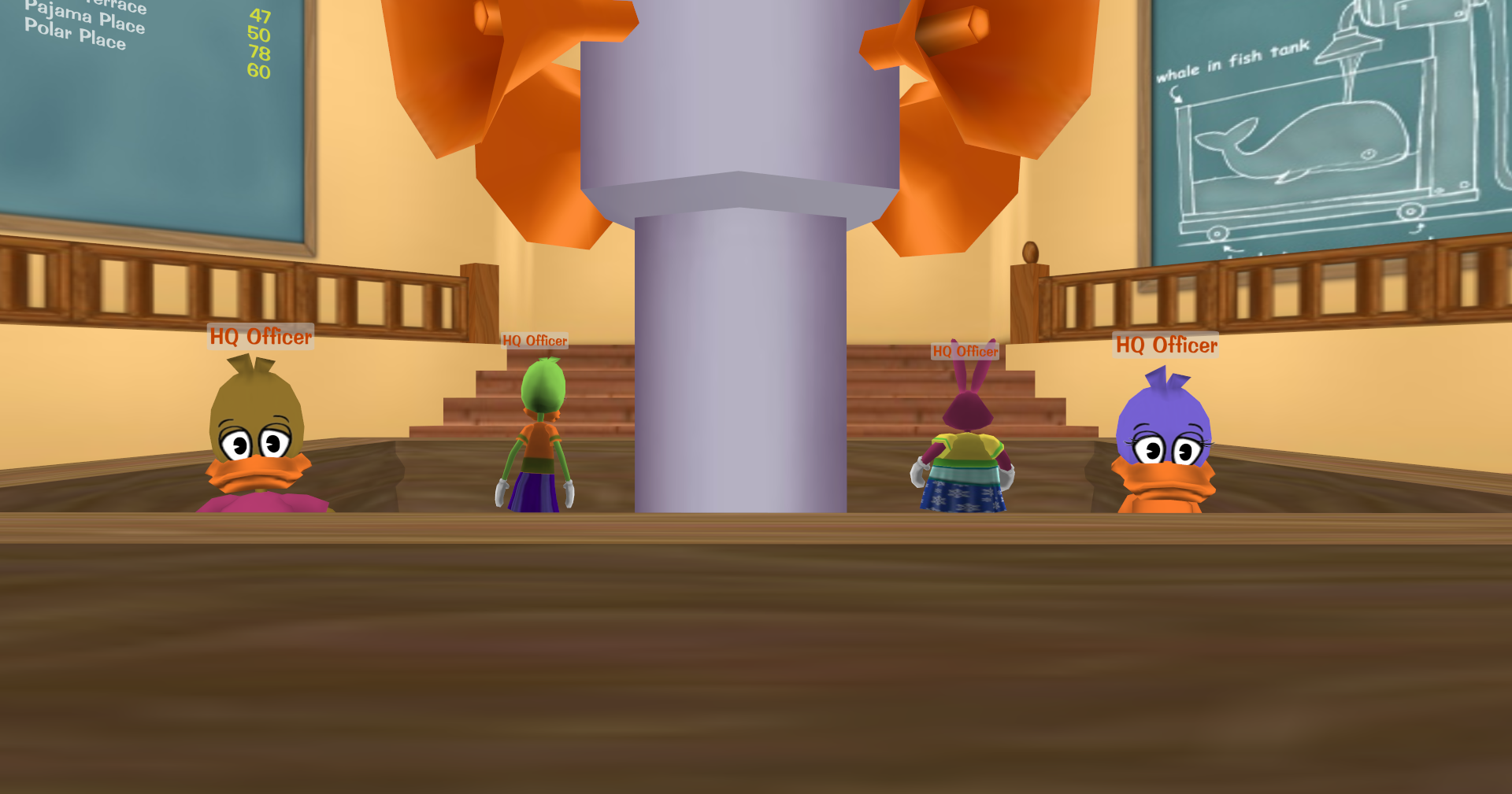 HQ Officers inside Toon Headquarters in Minnie's Melodyland (front door).