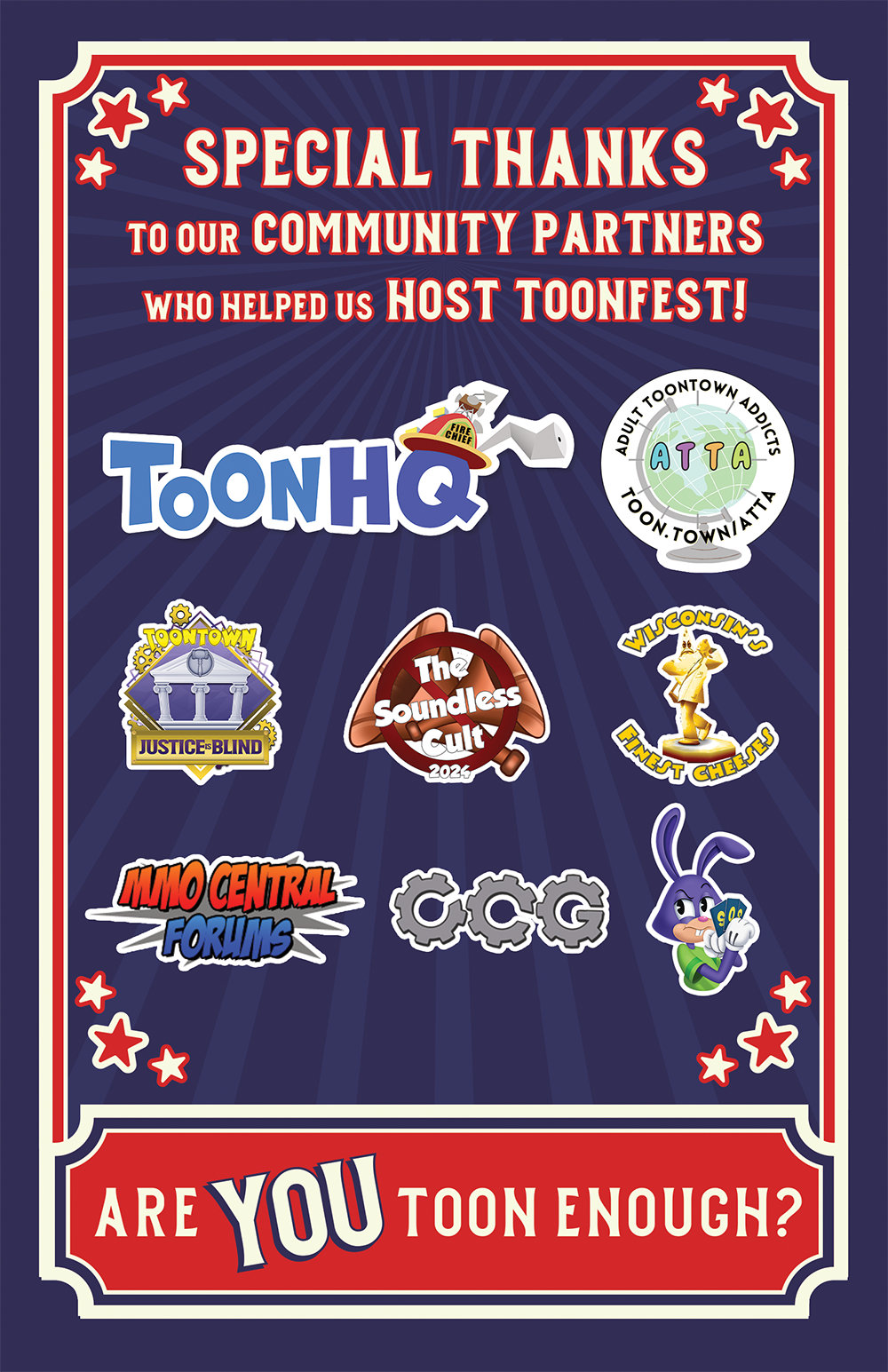 Back cover of the booklet from ToonFest: The Great Fanfair.