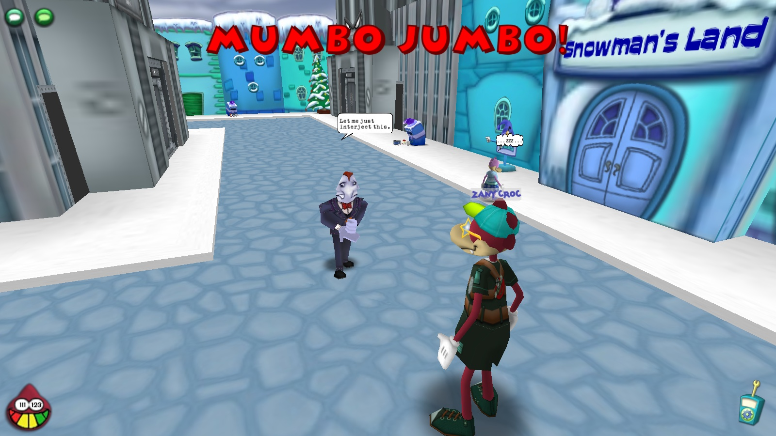 A Double Talker performing Mumbo Jumbo.