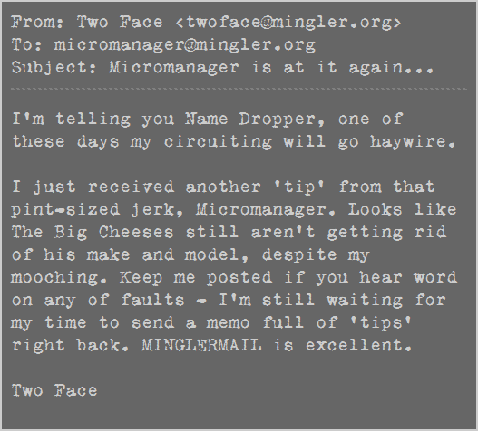 Micromanager's Minglermail memo #2