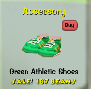 The Green Athletic Shoes in a Toon's Cattlelog.