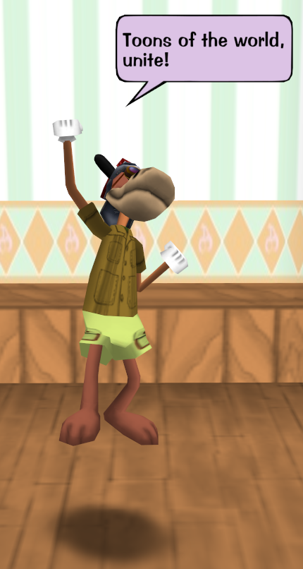 A Toon performing the Resistance Salute.