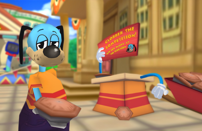 Flippy and his pie stand during the Toon Council Presidential Elections.