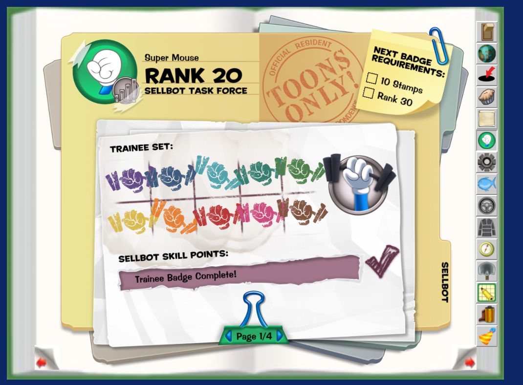 The Trainee set portion of the Resistance Rank page.