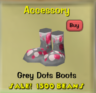 The Grey Dots Boots in a Toon's Cattlelog.