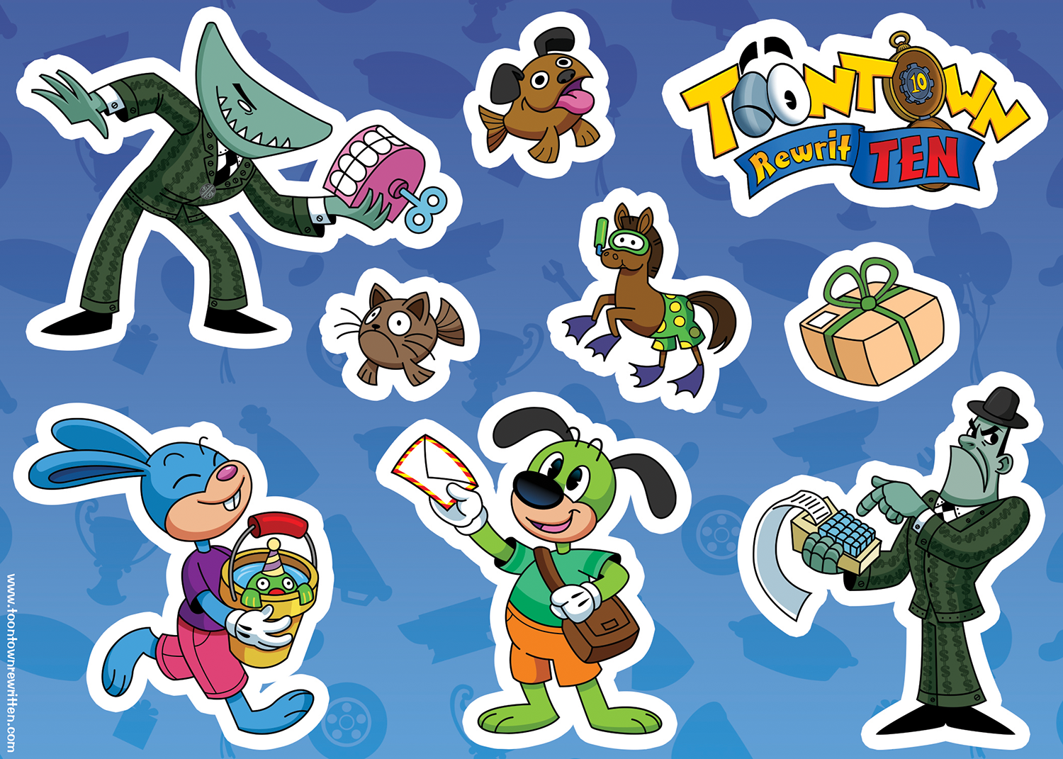 Stickers from ToonFest: The Great Fanfair.