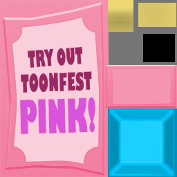 The "ToonFest Pink" sign texture for ToonFest 2019.