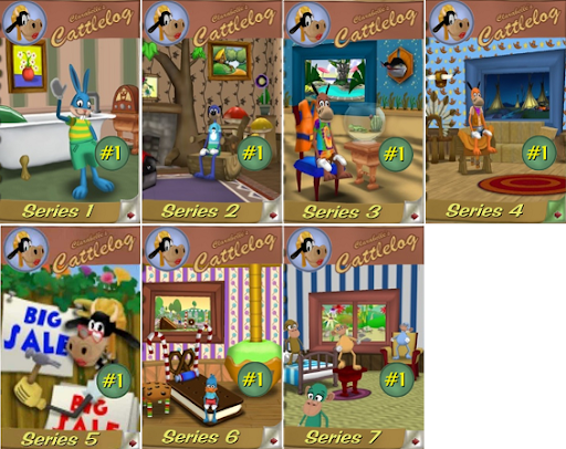 All series covers of Clarabelle's Cattlelog.