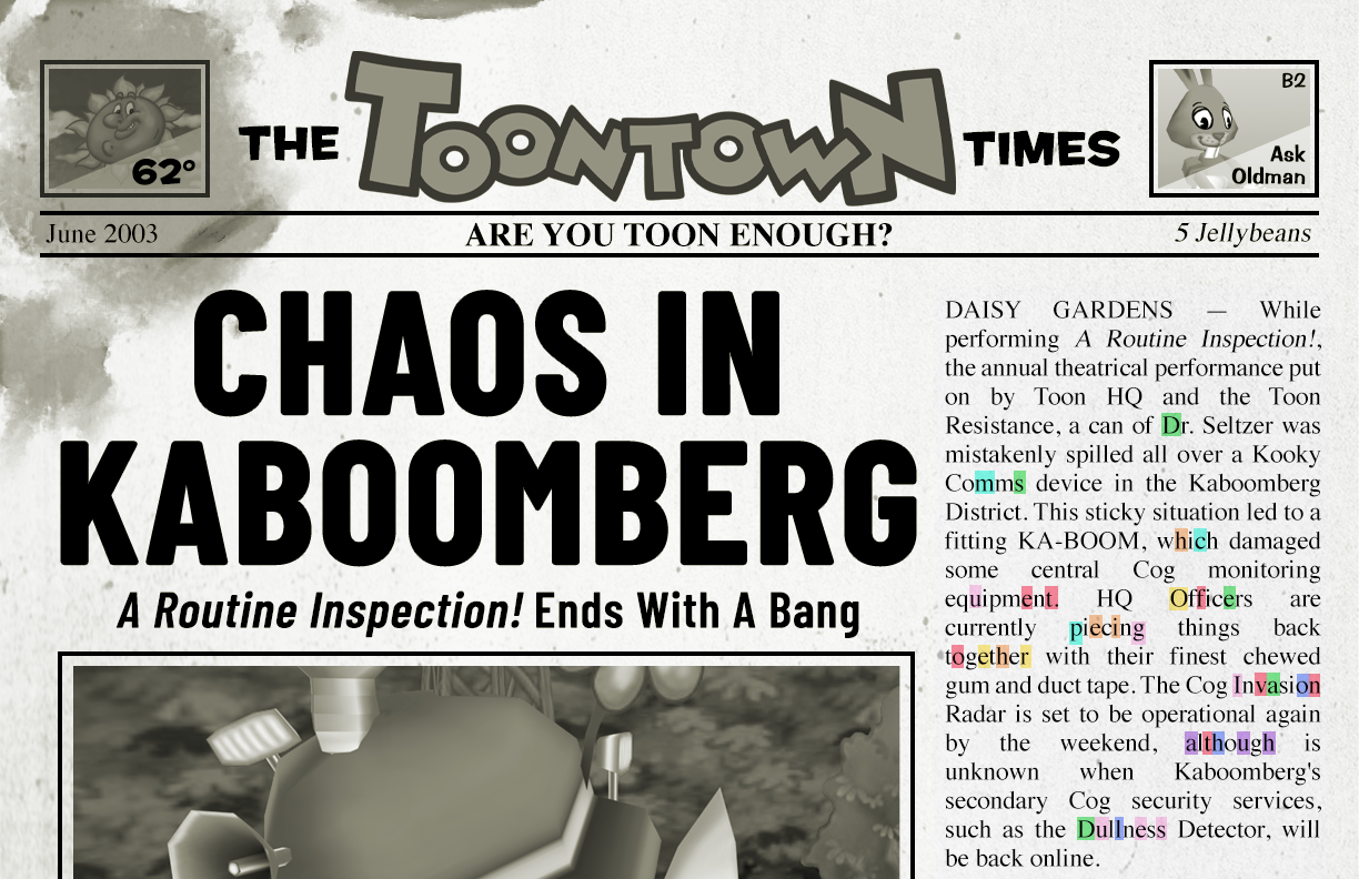 Kaboomberg newspaper.