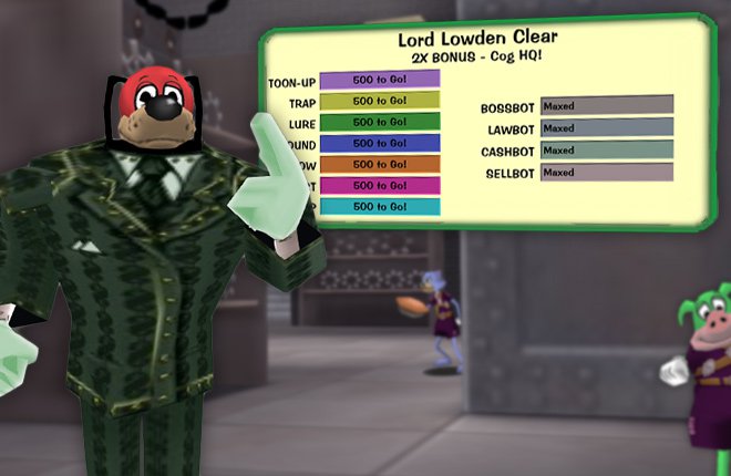Lord Lowden Clear presenting certain tweaks to Toontown.