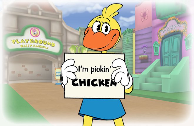 Chicken's slogan.