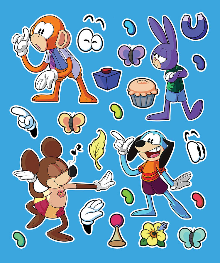 Toons stickers from OMG!Con 2016.