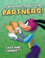Table sign regarding Partners.