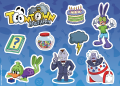 Stickers from ToonFest Orlando.
