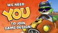Recruitment ad for Game Designers in the Game Design department.