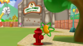 A Silly Particle by a fire hydrant and the Silly Street tunnel.
