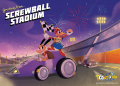 Front cover of the "Greetings from Screwball Stadium!" postcard from ToonFest at Home.