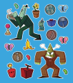 Cogs stickers from ToonFest at OMG!Con 2016.