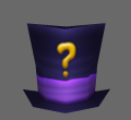 A hat that is presumably worn by the Quizmaster.