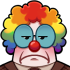 Discord emoji of a Flunky with clown makeup.