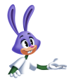A rabbit lending a helping hand.