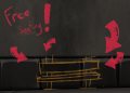 A bench in the Sellbot Task Force Hideout.