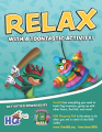 Table sign regarding Toontastic activities.