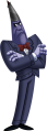 A Back Stabber wearing a pierced party hat.