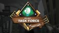 Sellbot Task Force: The Last Laff logo and background.