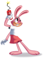 A rabbit using a TNT.