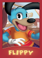 Front cover of the trading card for Flippy.