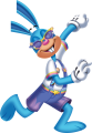 A rabbit dancing.