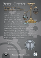 Back cover of the trading card for the Chief Justice.