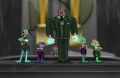 Lord Lowden Clear and the Resistance Rangers in front of the Cashbot Vault.