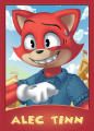 Front cover of the trading card for Alec Tinn.