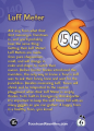 Back cover of the trading card for the Laff Meter.