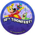 10th ToonFest celebratory button from ToonFest Orlando.