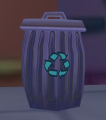 A trashcan in Donald's Dreamland.