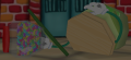 Slappy's jellybean stand knocked over during Doomsday.