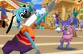 Flippy presenting the deer and crocodile Toons of the 2017 Laff-o-lympics.