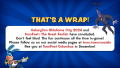 TV graphic regarding the end of ToonFest: The Great Fanfair.