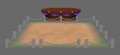 An unfinished model of the quiz stage.