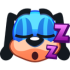 Discord emoji of Flippy snoring.